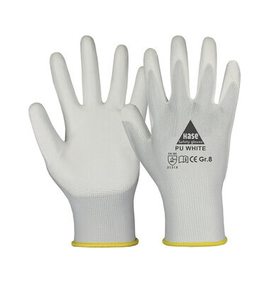 Montagehandschuhe PU White, PU, weiß, Größe 8 / M