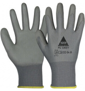 Montagehandschuhe PU Grey, PU, grau, Größe 8 / M