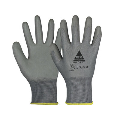 Montagehandschuhe PU Grey, PU, grau, Größe 8 / M