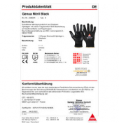 Schnittschutzhandschuhe Genua Nitril Black, Nitril, schwarz, Größe 10 / XL