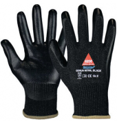 Schnittschutzhandschuhe Genua Nitril Black, Nitril, schwarz, Größe 9 / L