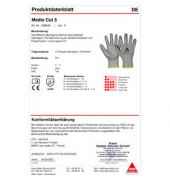 Schnittschutzhandschuhe Medio Cut 5, Polyurethan, grau/weiß, Größe 10 / XL