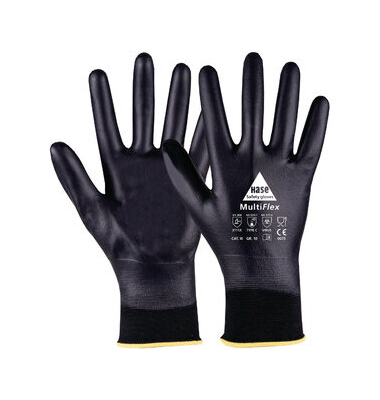Montagehandschuhe MultiFlex, PU, schwarz, Größe 10 / XL