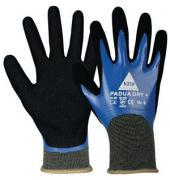 Montagehandschuhe Padua Dry+, Nitril, Nitrilschaum, schwarz/blau, Größe 9 / L