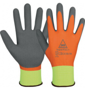 Montagehandschuhe SuperFlex +, Latex, Latexschaum, orange/gelb/grau, Größe 10 / XL