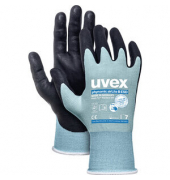 Montage-/Schnittschutzhandschuh phynomic airLite B ESD , Aqua-Polymer airLite , schwarz/hellblau, Größe 7 / S