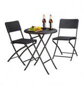 relaxdays Sitzgruppe schwarz