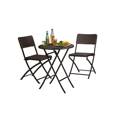 relaxdays Sitzgruppe braun