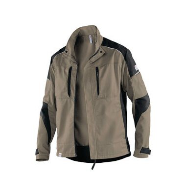 Arbeitsjacke, sandbraun/schwarz, Gr&ouml;&szlig;e M