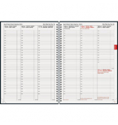 Buchkalender 1076365905, Modell 763, schwarz, 1 Woche / 2 Seiten, 21x29cm (A4), 2025