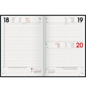 Buchkalender 1079557905, Modell 795, schwarz, 1 Tag / 1 Seite, 14,5x20,6cm (A5), 2025