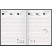 Buchkalender 1079661035, Modell 796, blau, 1 Woche / 2 Seiten, 14,8x20,5cm (A5), 2025