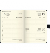 Taschenkalender 1073666905, Kompagnon 736, schwarz, 1 Tag / 1 Seite, 10x14cm (A6), 2025