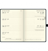Buchkalender 1079166905, Kompagnon 791, schwarz, 1 Woche / 2 Seiten, 14,8x21cm (A5), 2025