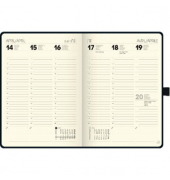 Buchkalender 1079666905, Kompagnon 796, schwarz, 1 Woche / 2 Seiten, 14,8x21cm (A5), 2025