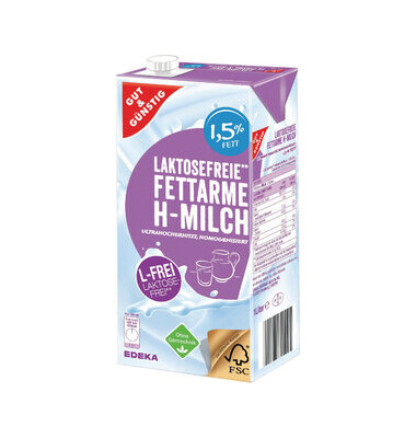 H-Milch 4311501688632 1,5% Fett, laktosefrei Tetrapack