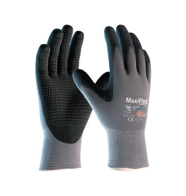 Arbeitshandschuhe MaxiFlex Endurance, Nitril-Mikroschaum, grau/schwarz, Größe 9 / L