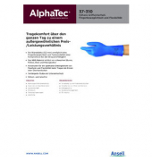 Chemikalienschutzhandschuhe AlphaTec, Nitril, blau, Gr&ouml;&szlig;e 8 / M