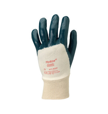 Arbeitshandschuhe ActivArmr Hylite, Nitril, blau/weiß, Größe 9 / L