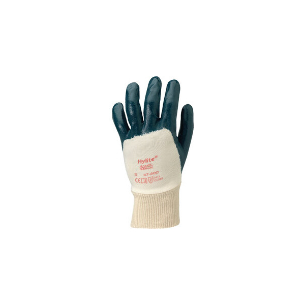 12 Stück Ansell Arbeitshandschuhe ActivArmr Hylite, Nitril, blau/weiß, Größe 9 / L 0076490609047 Ansell