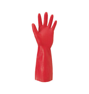 Chemikalienschutzhandschuhe AlphaTec Solvex, Nitril, rot, Gr&ouml;&szlig;e 8 / M
