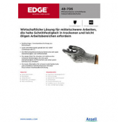 Arbeitshandschuhe EDGE, Nitrilschaum, grau/schwarz, Größe 7 / S