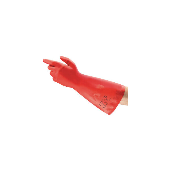 6 Stück Ansell Chemikalienschutzhandschuhe AlphaTec Solvex, Nitril, rot, Größe 9 / L 0076490447137 Ansell