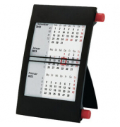Dreimonatskalender Tischaufsteller JK2-SW, 3 Monate / 1 Seite, 11x18cm, 2026
