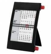 Dreimonatstischkalender DESK, 3M1S, 11x18cm, Druck: 2farbig, schwarz
