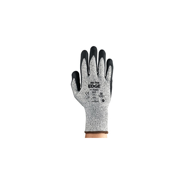 12 Stück Ansell Arbeitshandschuhe EDGE, Nitrilschaum, grau/schwarz, Größe 9 / L 0076490450359 Ansell