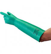 Chemikalienschutzhandschuhe  AlphaTec Solvex, Nitril, grün, Größe 8 / M