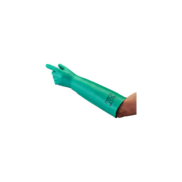 Ansell Chemikalienschutzhandschuhe AlphaTec Solvex, Nitril, grün, Größe 8 / M 0076490447431 Ansell