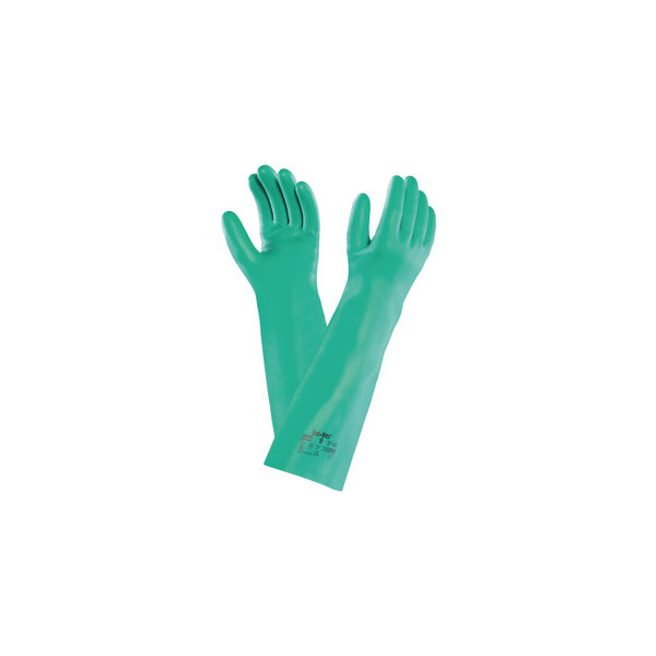 Ansell Chemikalienschutzhandschuhe AlphaTec Solvex, Nitril, grün, Größe 9 / L 0076490447448 Ansell