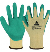 Montagehandschuhe Neogrip Green, Latex, gelb/Gr&uuml;n, Gr&ouml;&szlig;e 9 / L