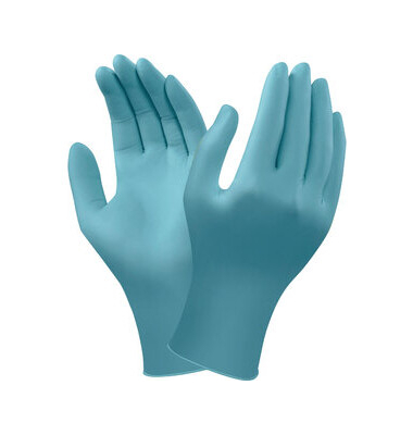 Handschuh TouchNTuff, Nitril, puderfrei, Größe: 8,5 - 9, blau