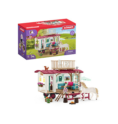 Schleich Horse Club 42593 Wohnwagen f&uuml;r geheime Club-Treffen Spielfiguren-Set