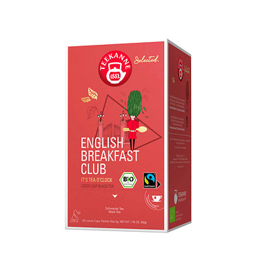 TEEKANNE Bio Luxury Cup English Breakfast Club Bio-Tee 25 Portionen