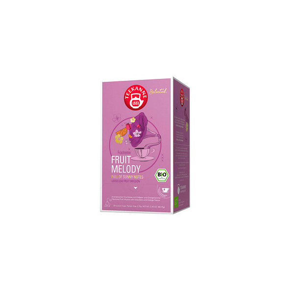 Teekanne Tee Bio Luxury Cup Fruit Melody 68465, Erdbeer- und Orangen, Beutel 9001475084657 Teekanne 25 Stück
