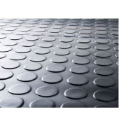 WESEMEYER Gummimatte mit Flachnoppen schwarz 120,0 x 200,0 cm