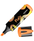 Textmarker FLUO PEPS FLEX, 740300, Etui, 4-farbig sortiert, 1-5mm Keilspitze
