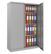 Stahlschrank SCL SCL1491GGK, abschlie&szlig;bar, 4 OH, grau, 91,5x140x37cm (BxHxT)