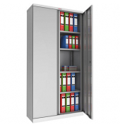 Stahlschrank SCL SCL1891GGK, abschlie&szlig;bar, 5 OH, grau, 91,5x183x37cm (BxHxT)