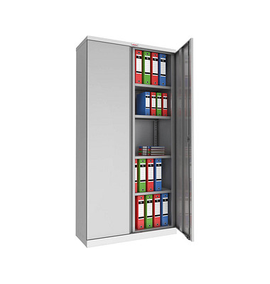 Stahlschrank SCL SCL1891GGK, abschlie&szlig;bar, 5 OH, grau, 91,5x183x37cm (BxHxT)