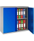 Stahlschrank SCL SCL0891GBK, abschlie&szlig;bar, 2 OH, grau/blau, 91,5x83x37cm (BxHxT)