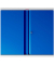 Stahlschrank SCL SCL0891GBK, abschlie&szlig;bar, 2 OH, grau/blau, 91,5x83x37cm (BxHxT)