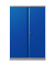 Stahlschrank SCL SCL1491GBK, abschlie&szlig;bar, 4 OH, grau/blau, 91,5x140x37cm (BxHxT)