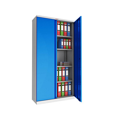 phoenix Stahlschrank SCL1891GBK grau, blau 91,5 x 37,0 x 183,0 cm