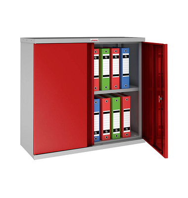 phoenix Stahlschrank SCL0891GRK grau, rot 91,5 x 37,0 x 83,0 cm