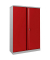 Stahlschrank SCL SCL1491GRK, abschlie&szlig;bar, 4 OH, grau/rot, 91,5x183x37cm (BxHxT)