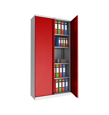 Phoenix Safe Stahlschrank SCL1891GRK grau, rot 91,5 x 37,0 x 183,0 cm -  Bürobedarf Thüringen